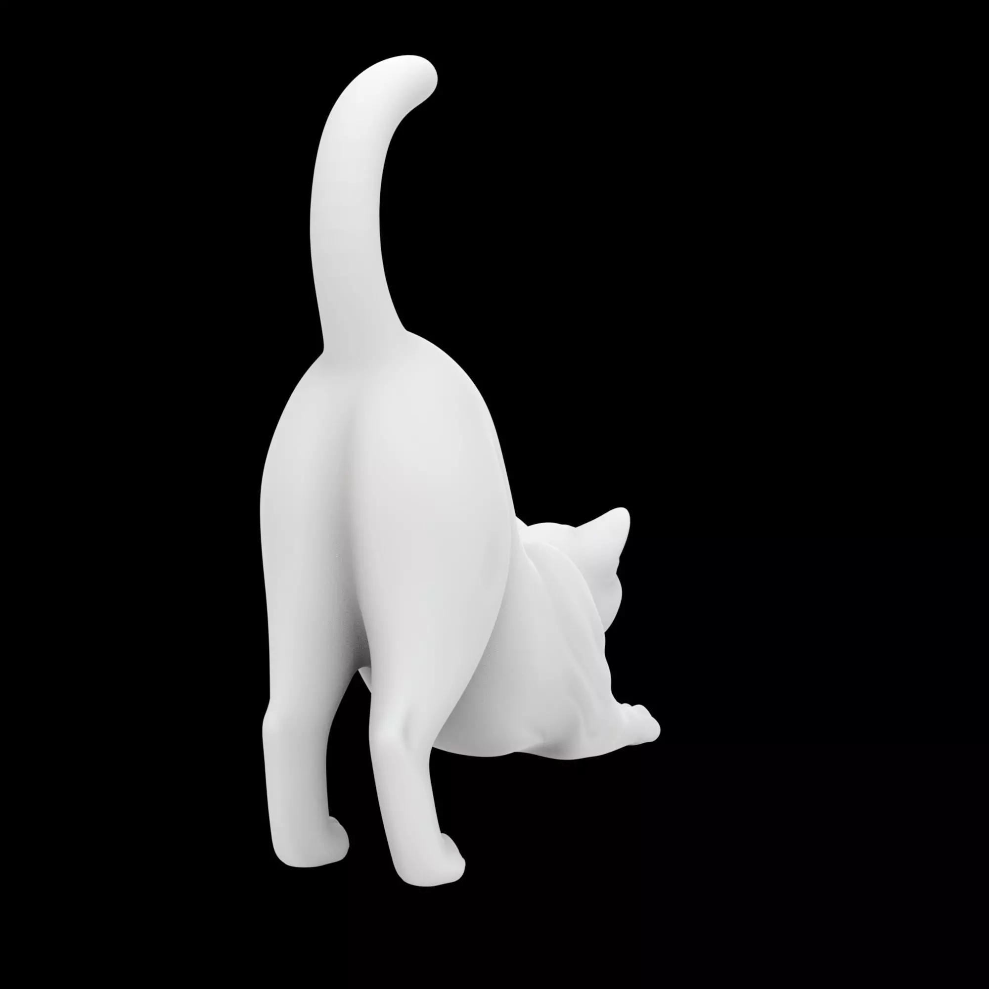 Playful Cat Stretch 3D print model_4