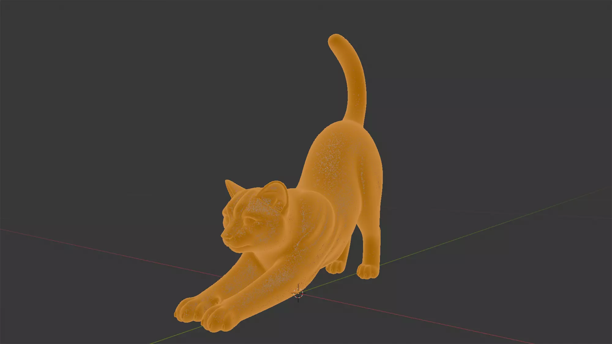 Playful Cat Stretch 3D print model_7