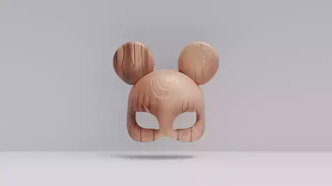 Wooden mouse mask