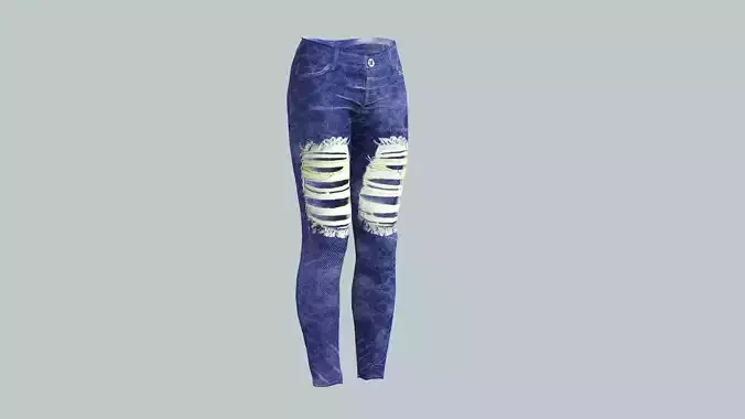 Lady Jeans Game Ready Trousers 10 Pant 3D Model