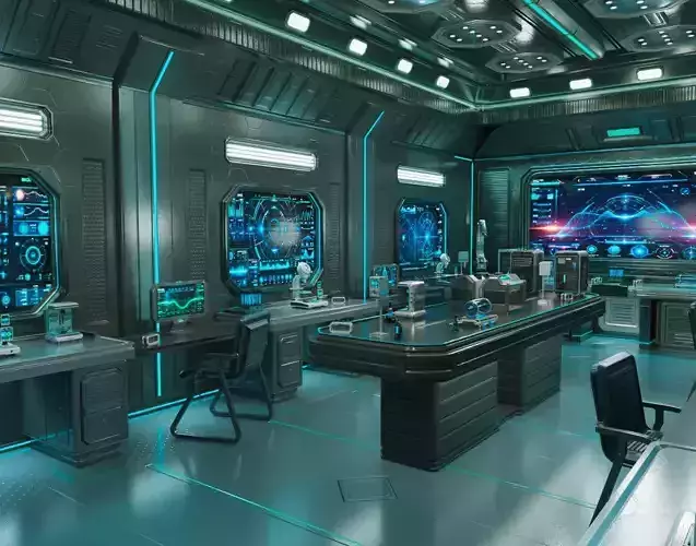 Sci Fi Interior laboratory 3D model