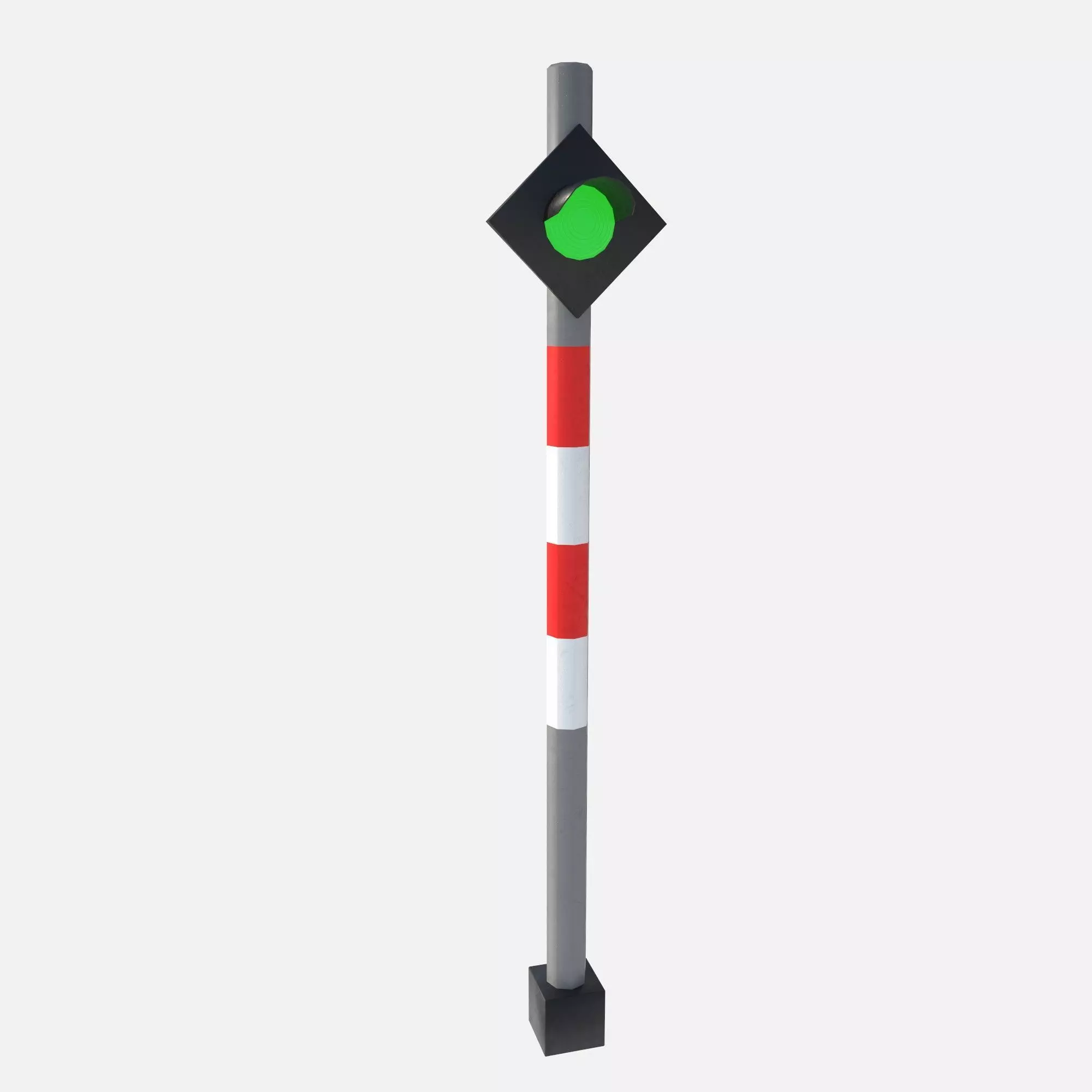 railway signals Low-poly 3D model_10