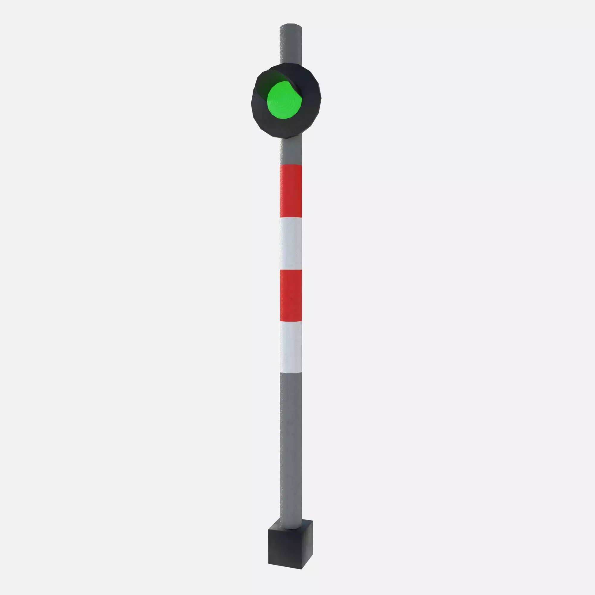 railway signals Low-poly 3D model_7