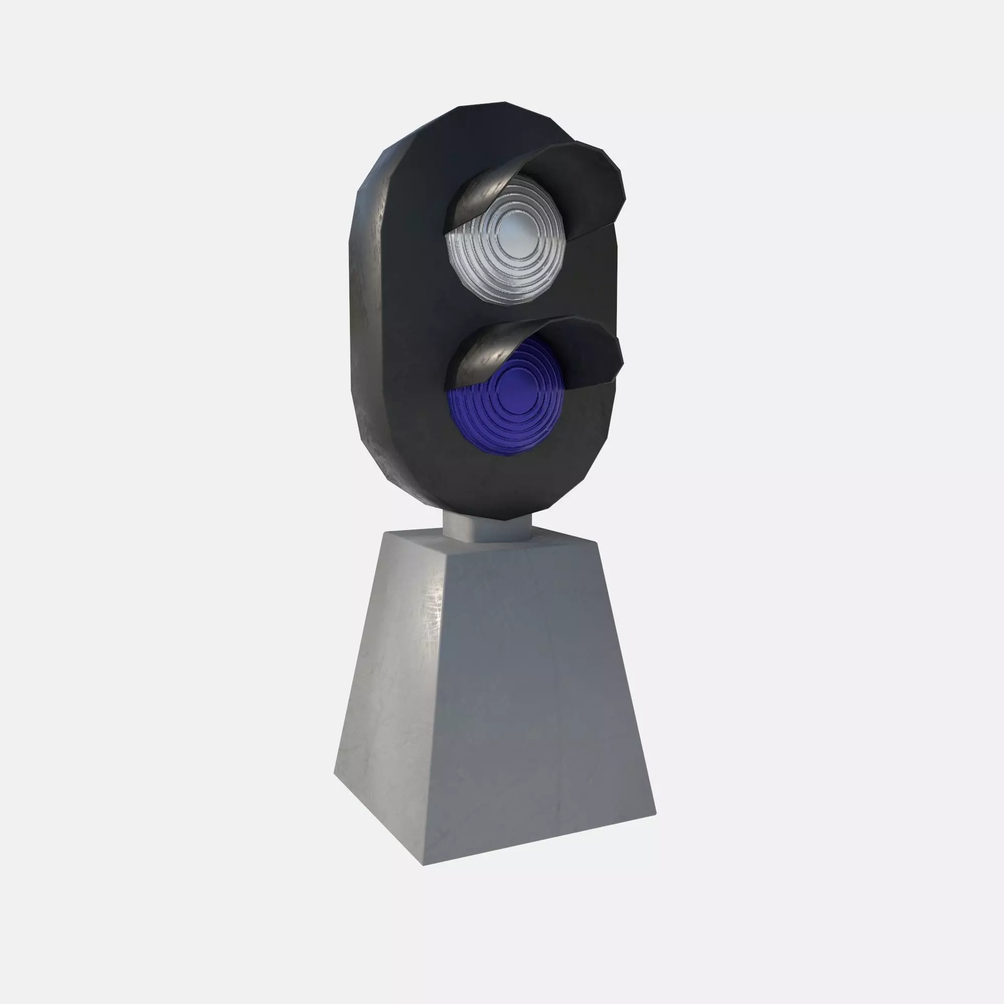 railway signals Low-poly 3D model_14