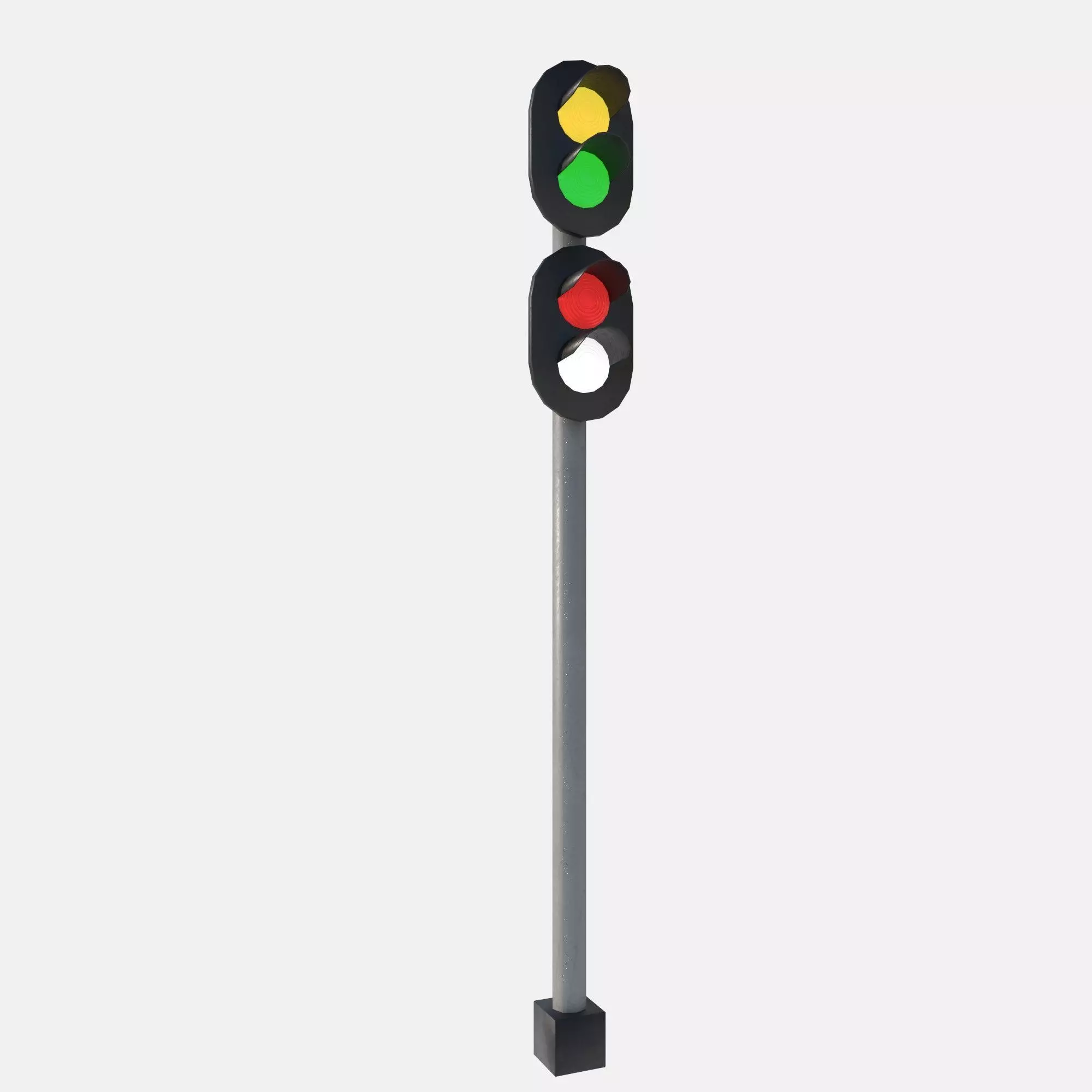 railway signals Low-poly 3D model_16