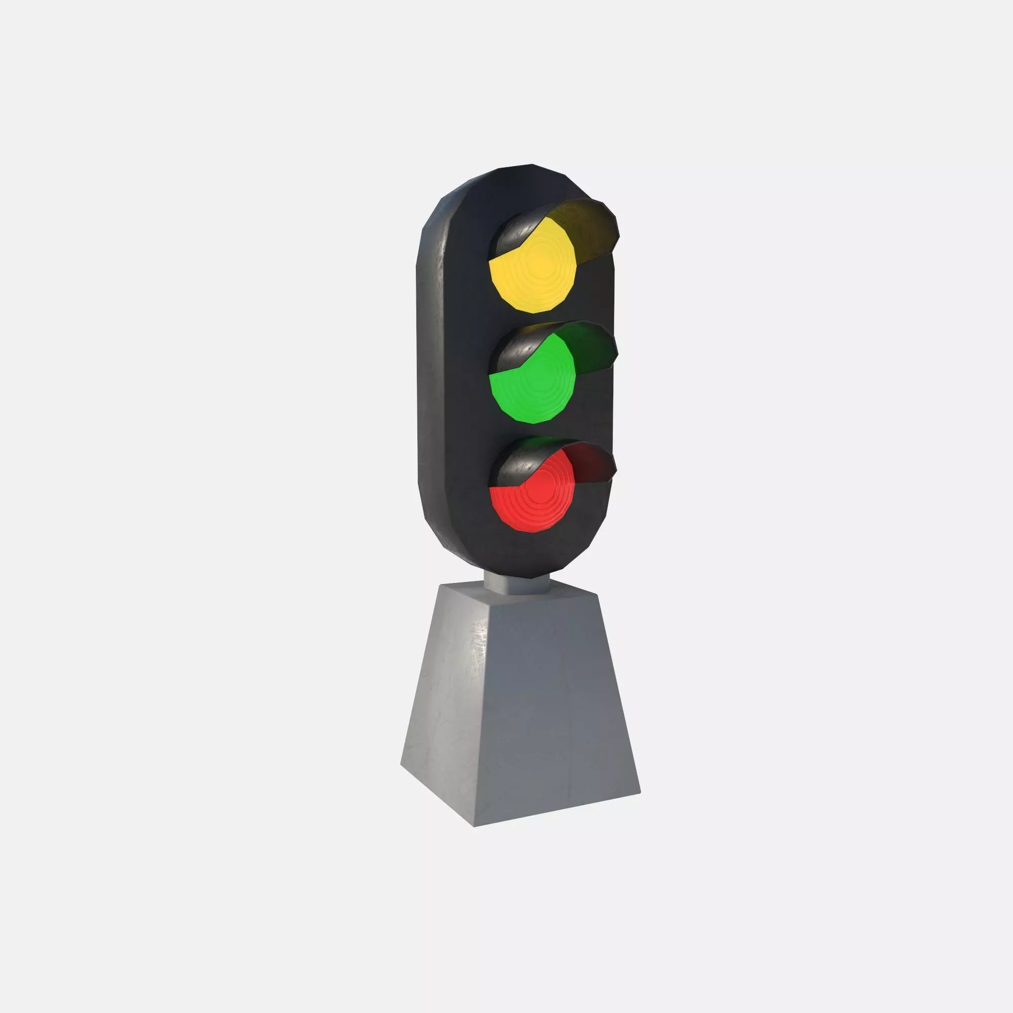 railway signals Low-poly 3D model_13