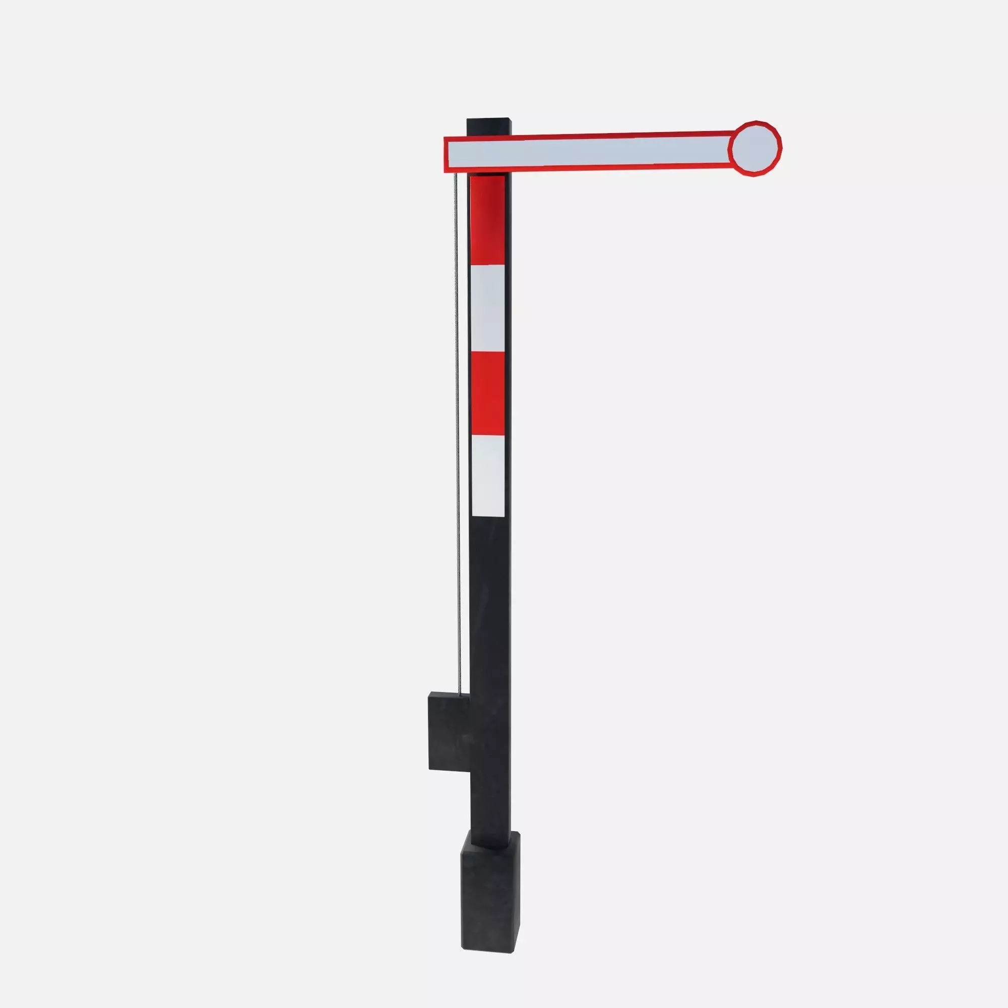 railway signals Low-poly 3D model_3