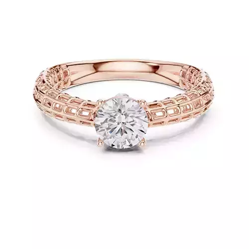 Round Cut Diamond Engagement Wedding Ring ALL SIZES STL Video