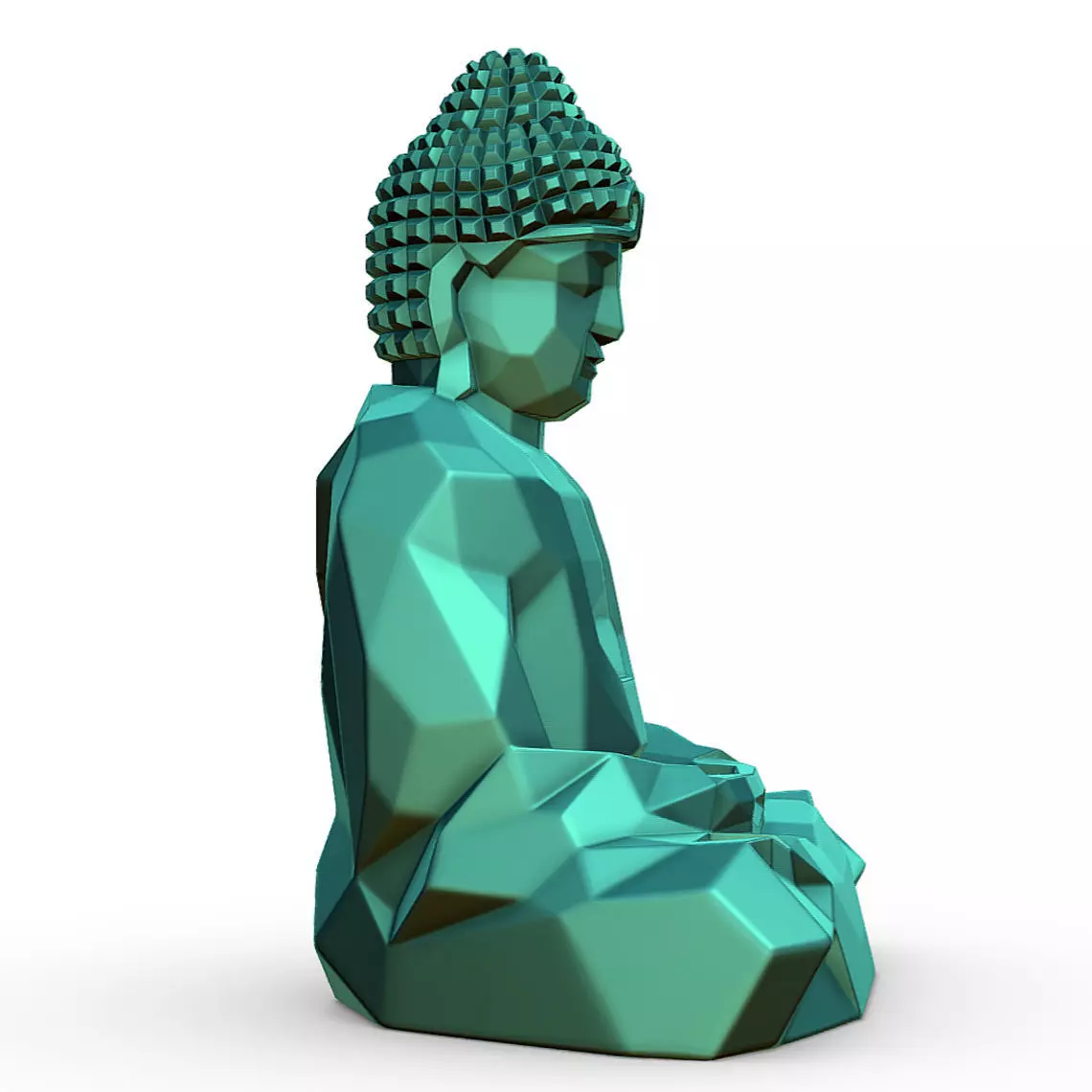 buddha headband  3D print model_4