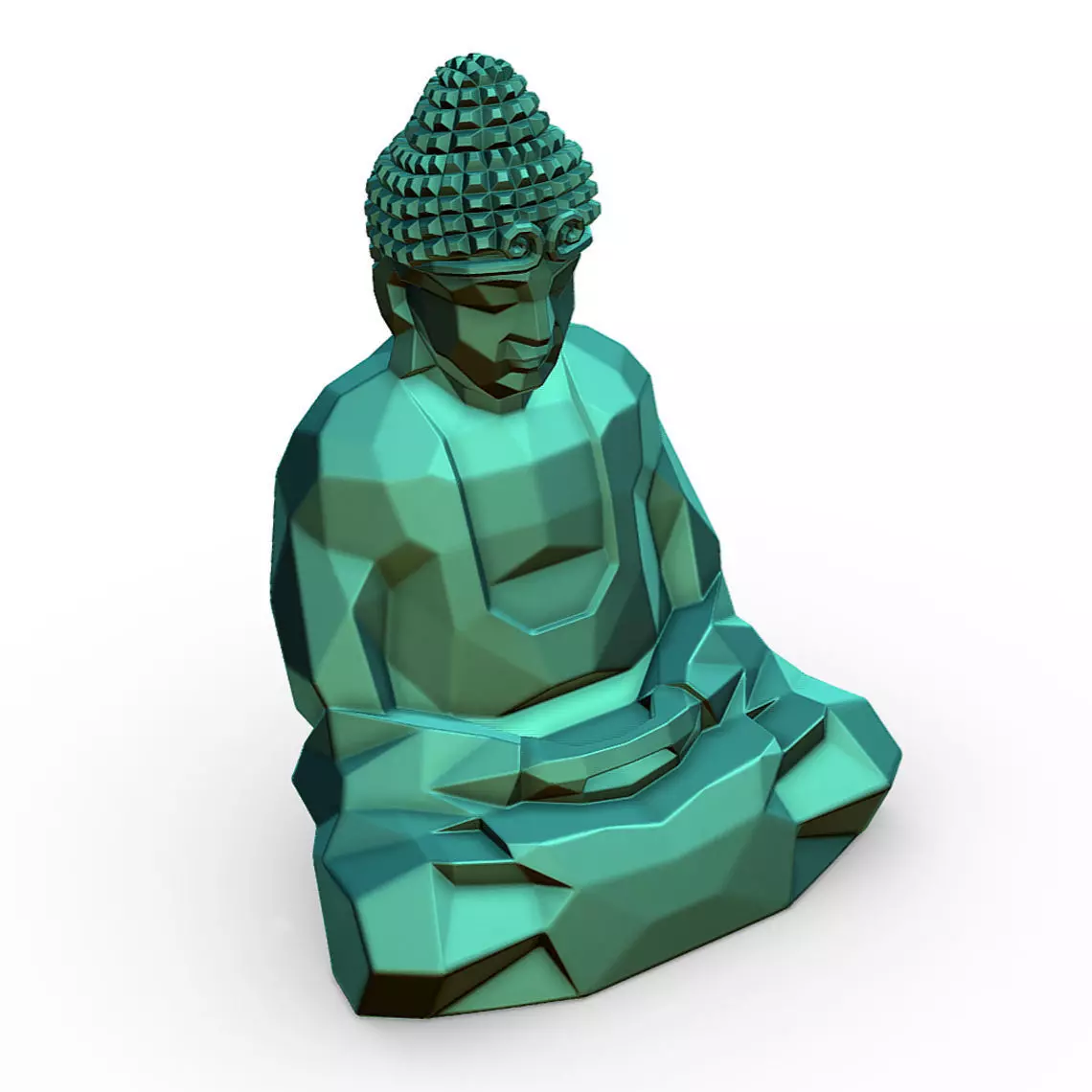 buddha headband  3D print model_5