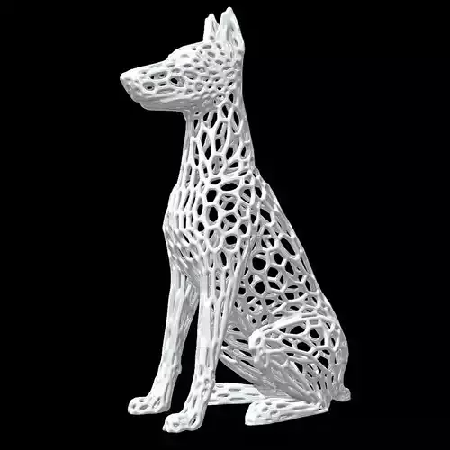 Doberman Voronoi Style