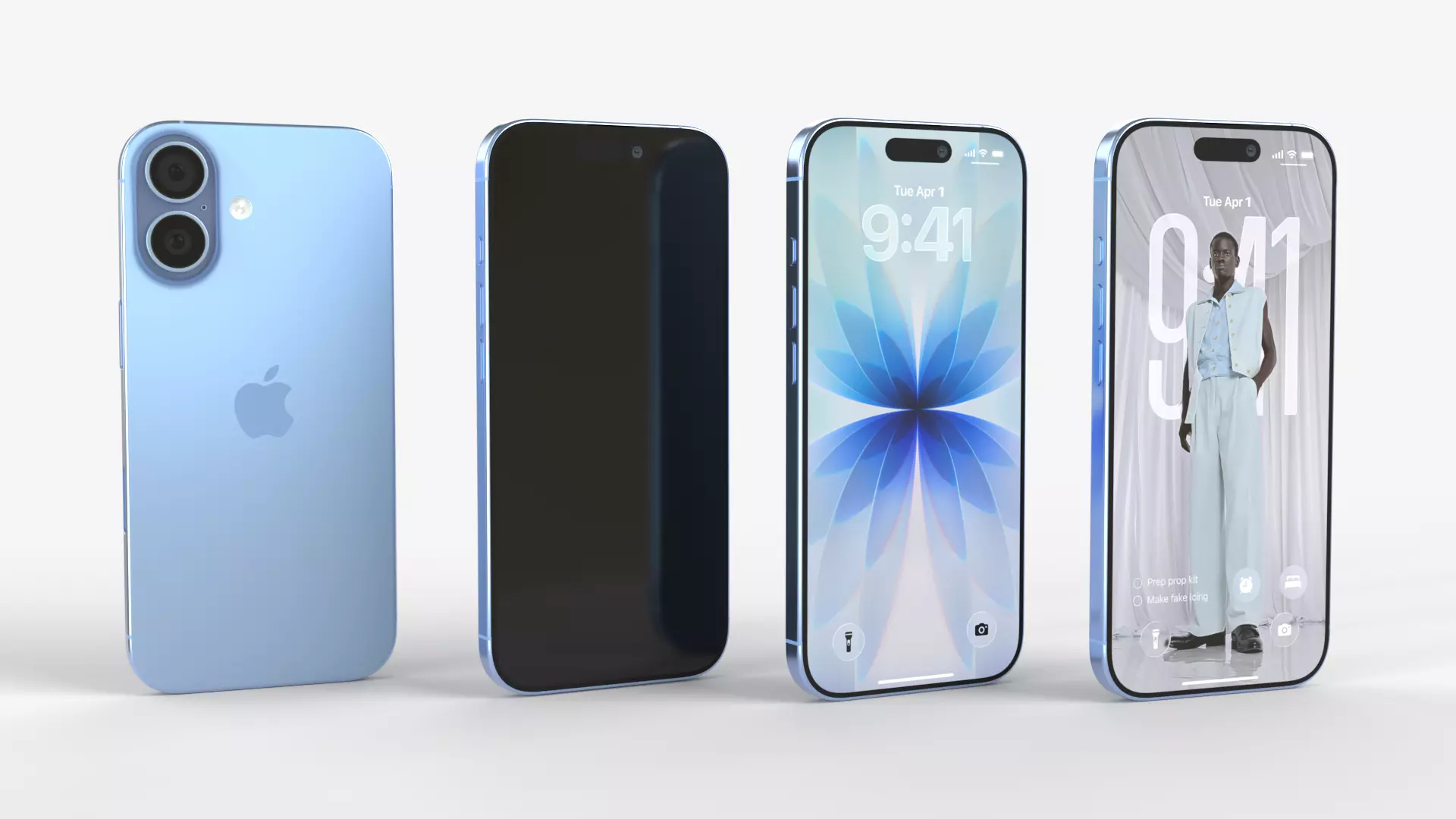 Apple Iphone 17 Mist Blue 2025 3D model_0