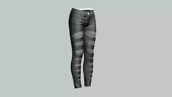 Dark Lady Jeans Game Ready Trousers 16 Pant 3D Model