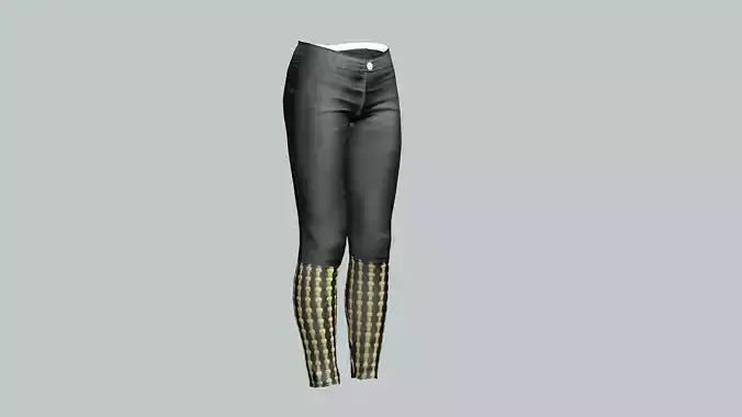 Dark Lady Jeans Game Ready Trousers 17 Pant 3D Model
