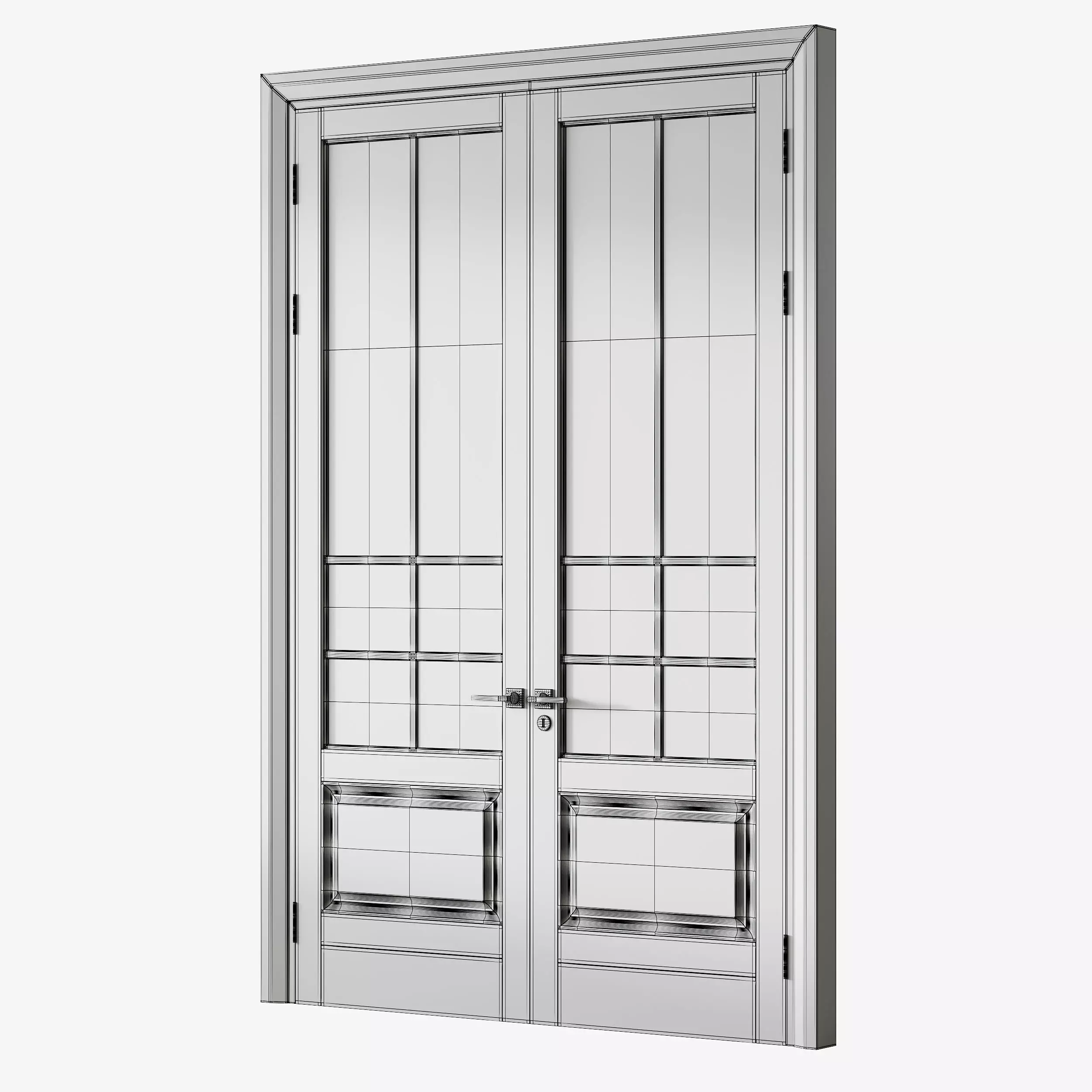 Interior door 8 3D model_14