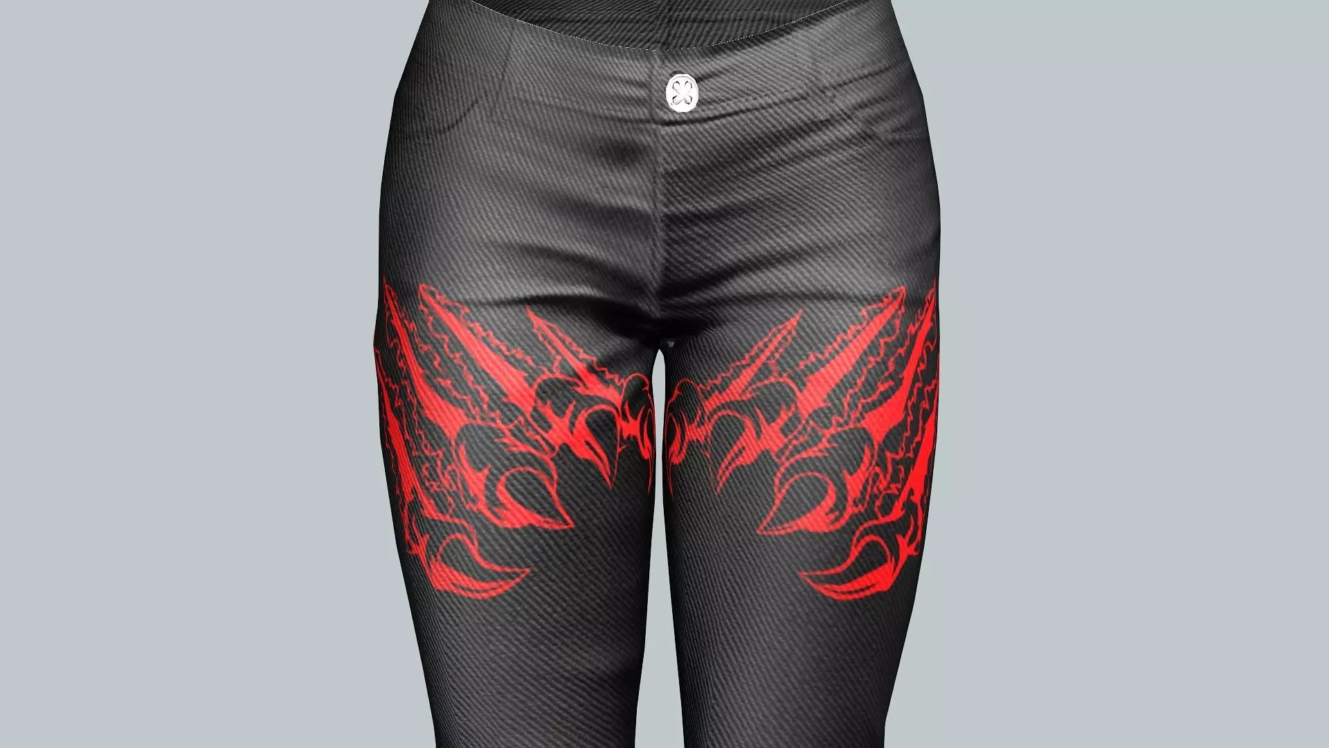 Dark Lady Jeans Game Ready Trousers 18 Pant 3D Model 3D model_7