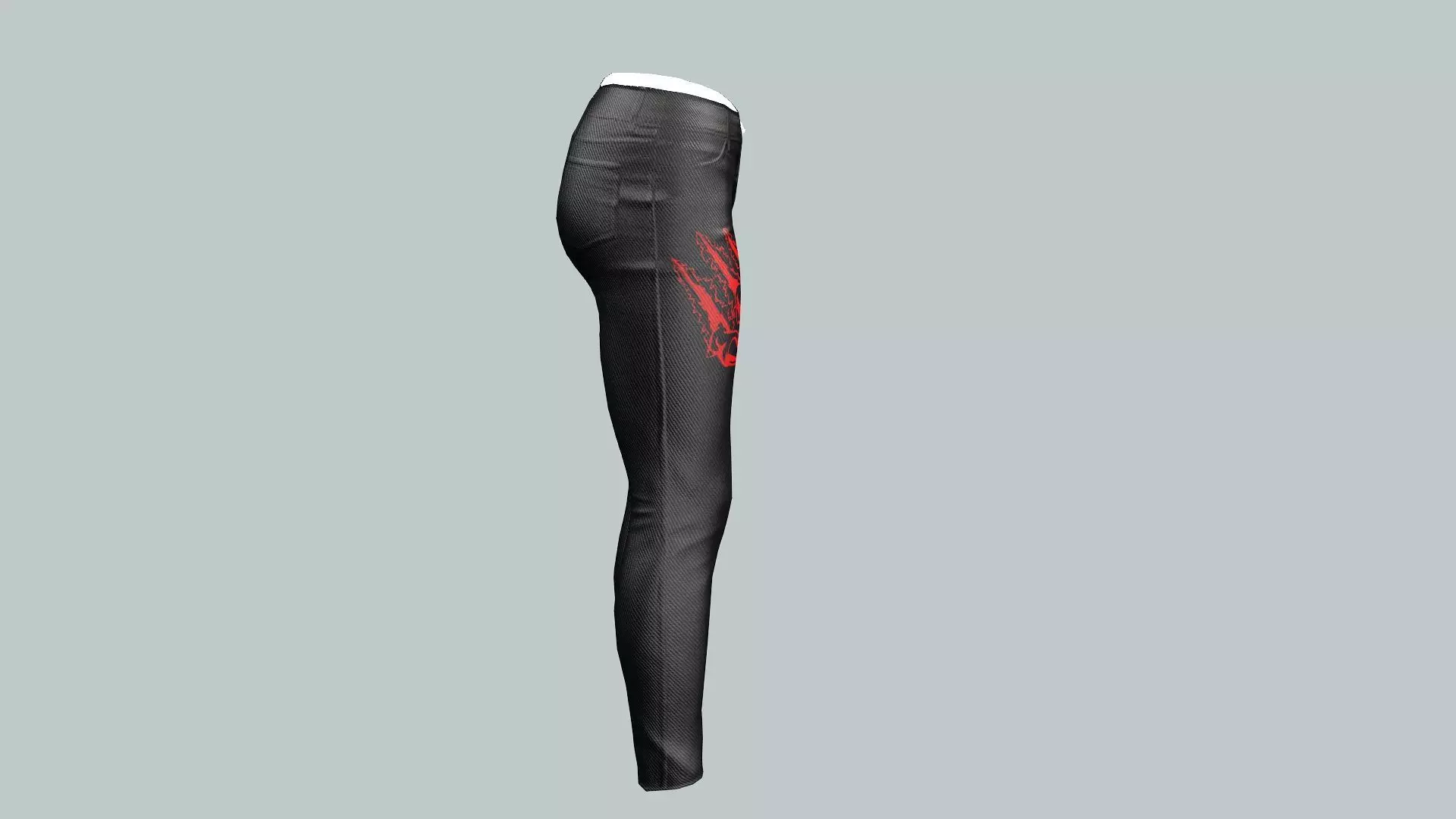 Dark Lady Jeans Game Ready Trousers 18 Pant 3D Model 3D model_2