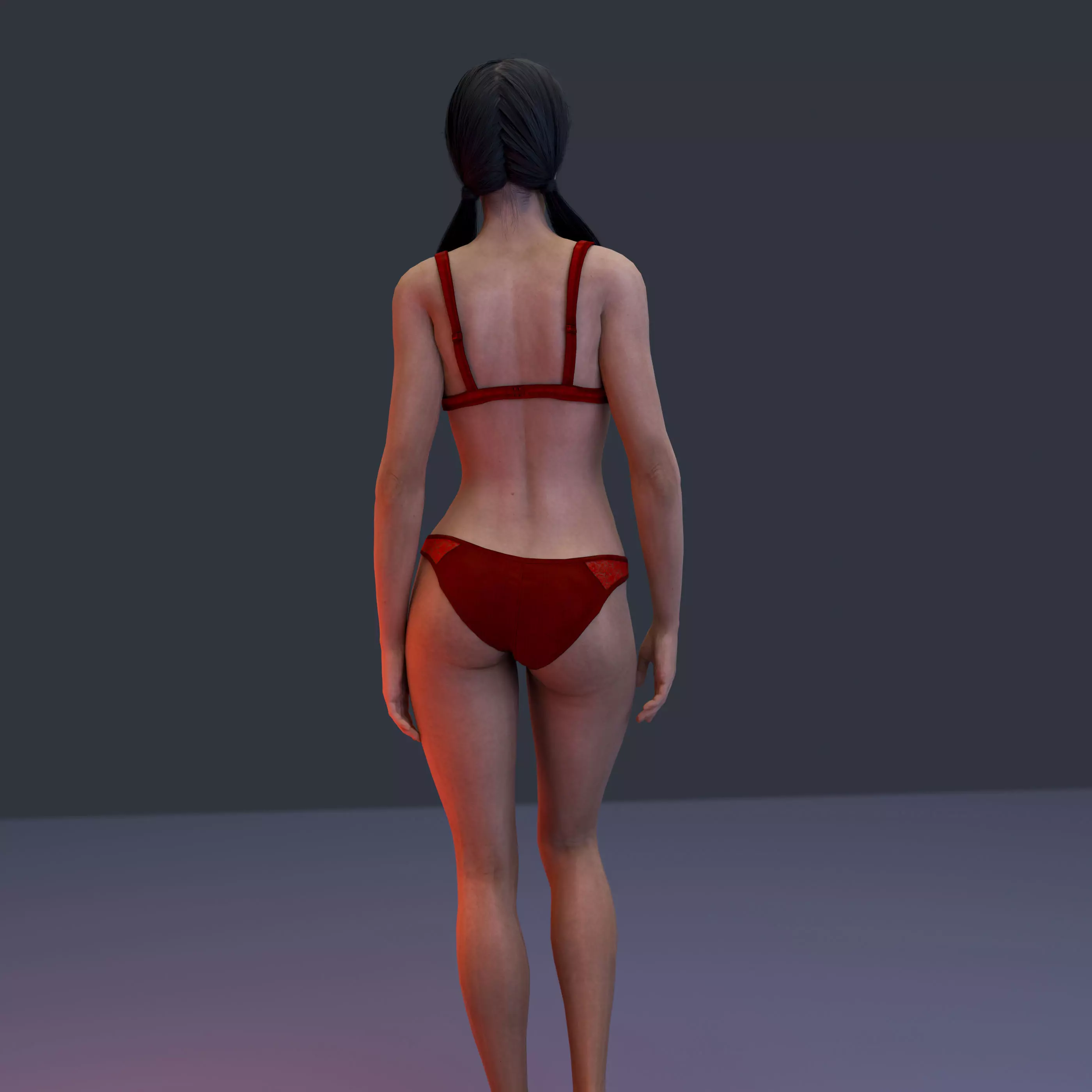 Mira - Female Character Low-poly 3D model_2