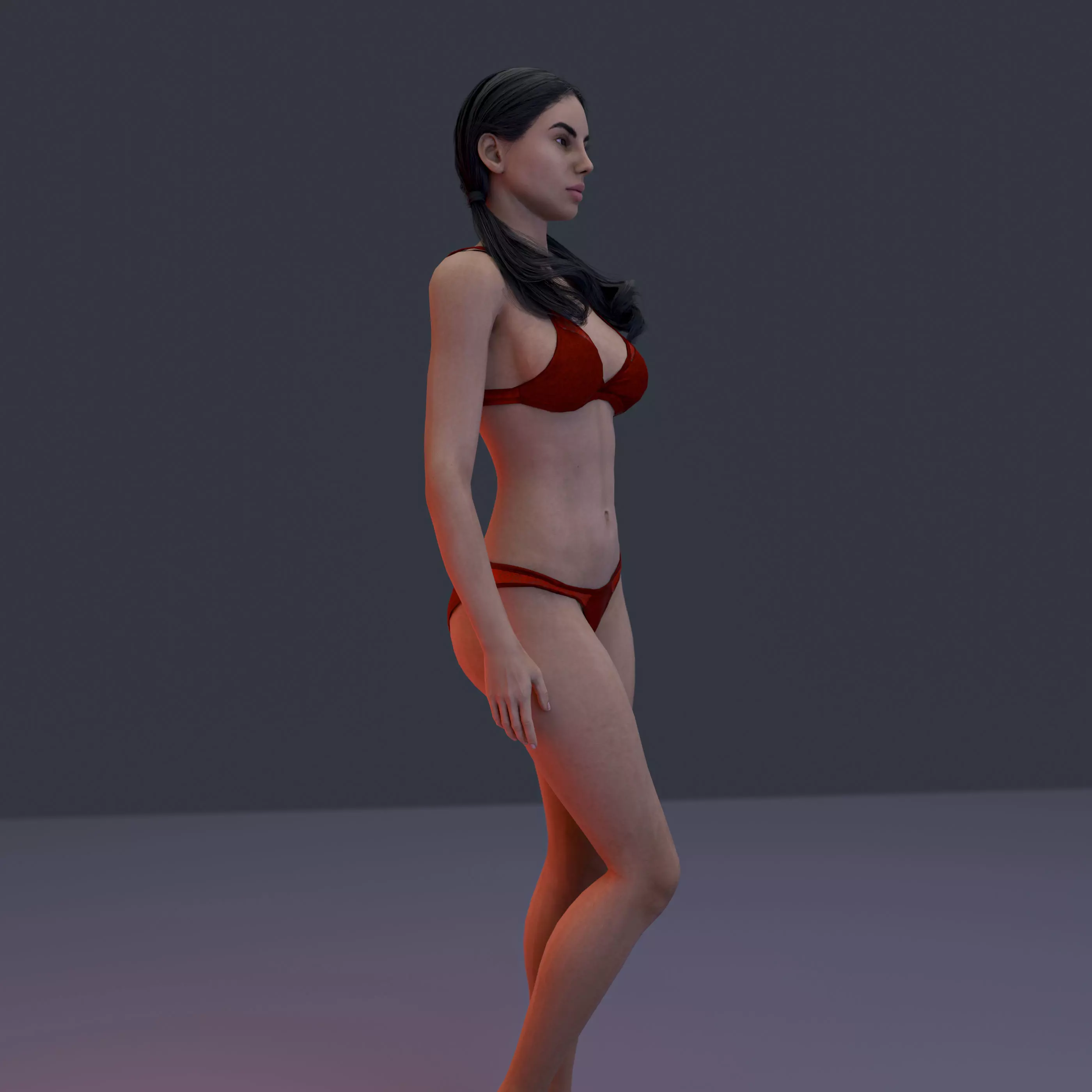 Mira - Female Character Low-poly 3D model_3