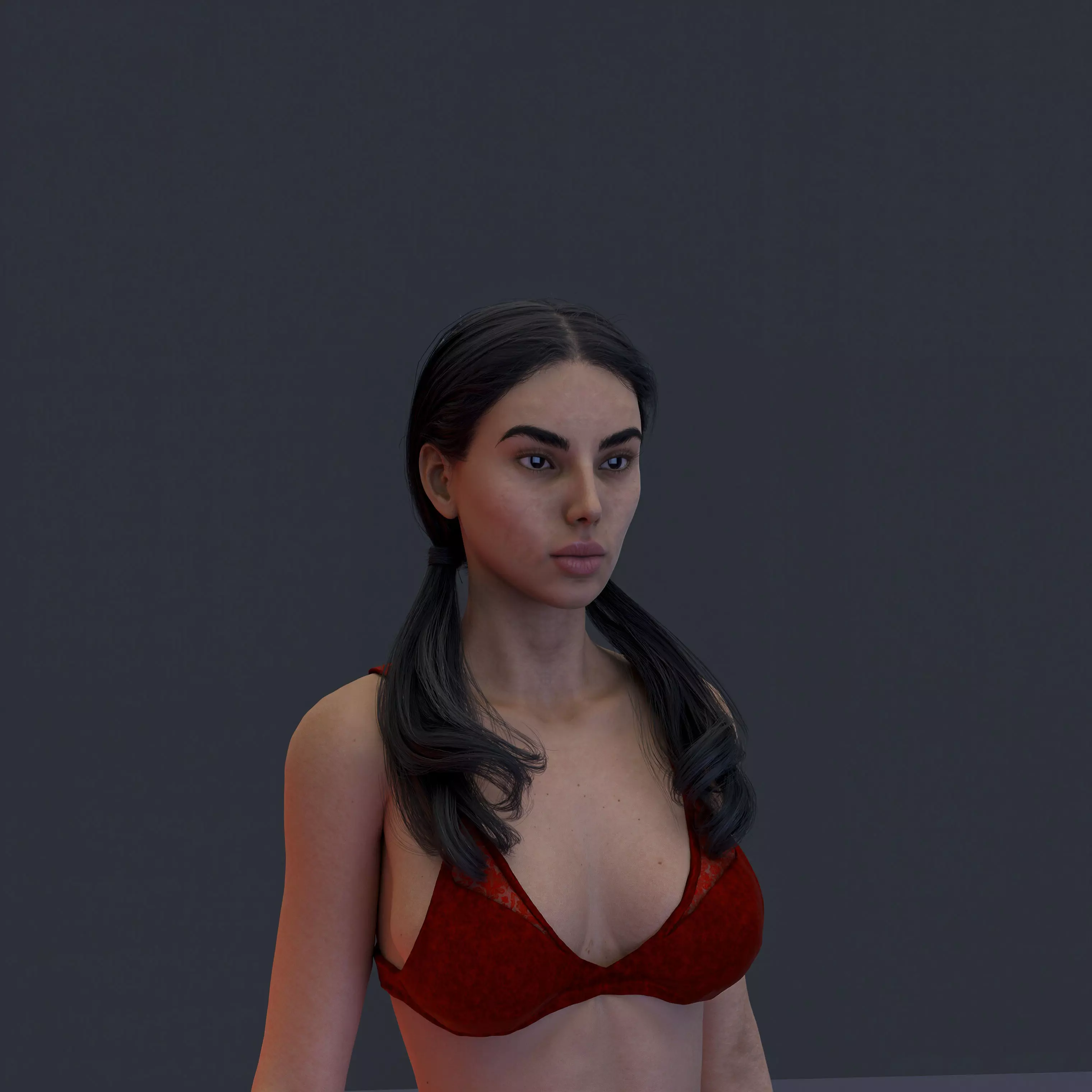 Mira - Female Character Low-poly 3D model_4