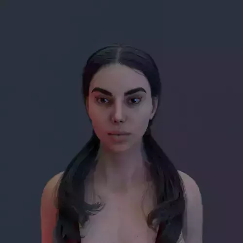 Mira - Female Character Low-poly 3D model