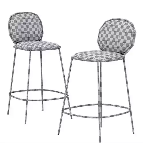 Stay barstool Low-poly 3D model 3