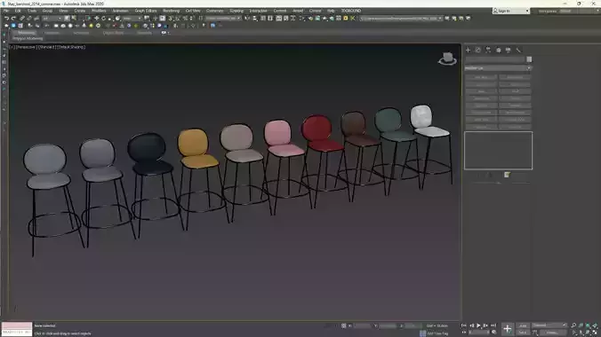 Stay barstool Low-poly 3D model 6