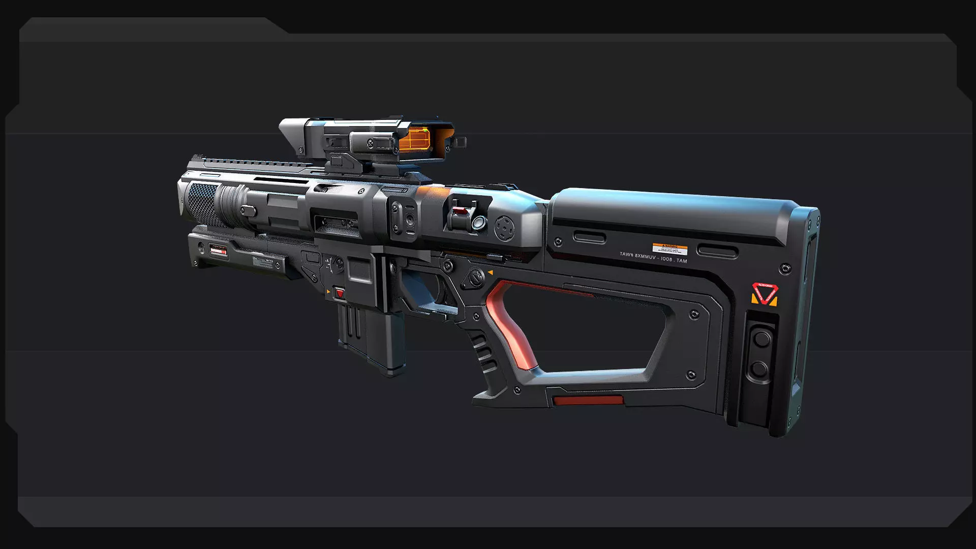 PACK - 6 SCIFI Weapons Low-poly 3D model_28