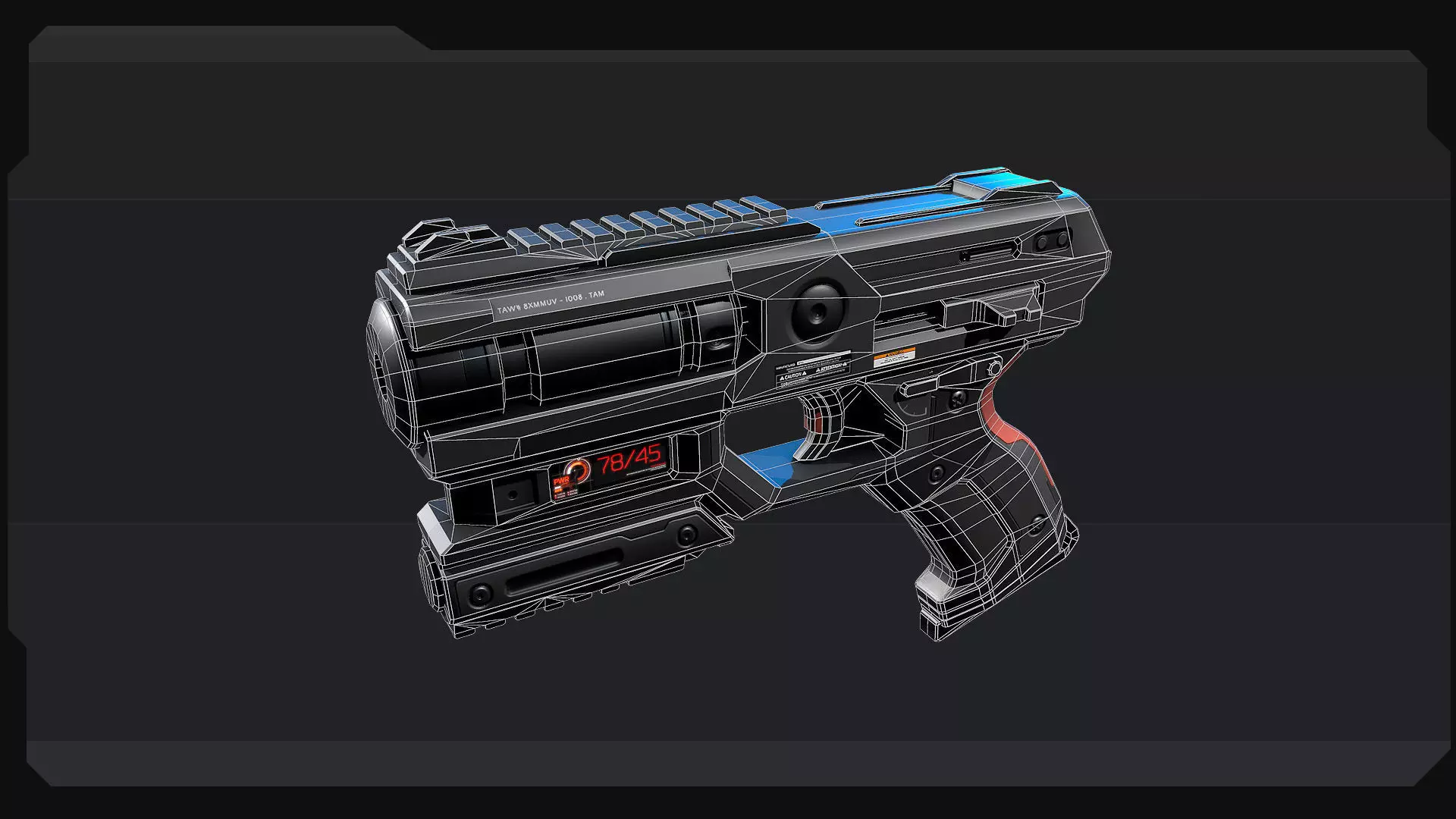 PACK - 6 SCIFI Weapons Low-poly 3D model_6