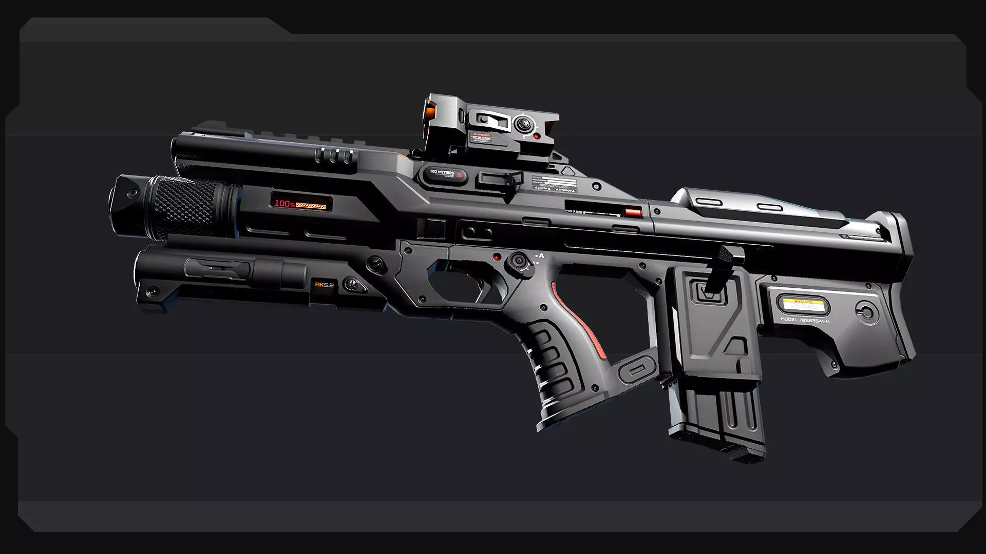 PACK - 6 SCIFI Weapons Low-poly 3D model_15