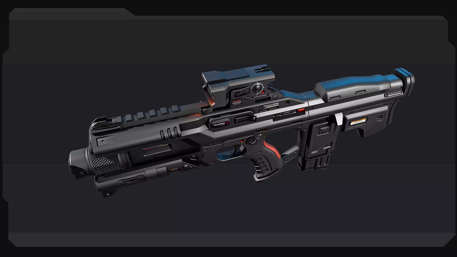 PACK - 6 SCIFI Weapons Low-poly 3D model_17