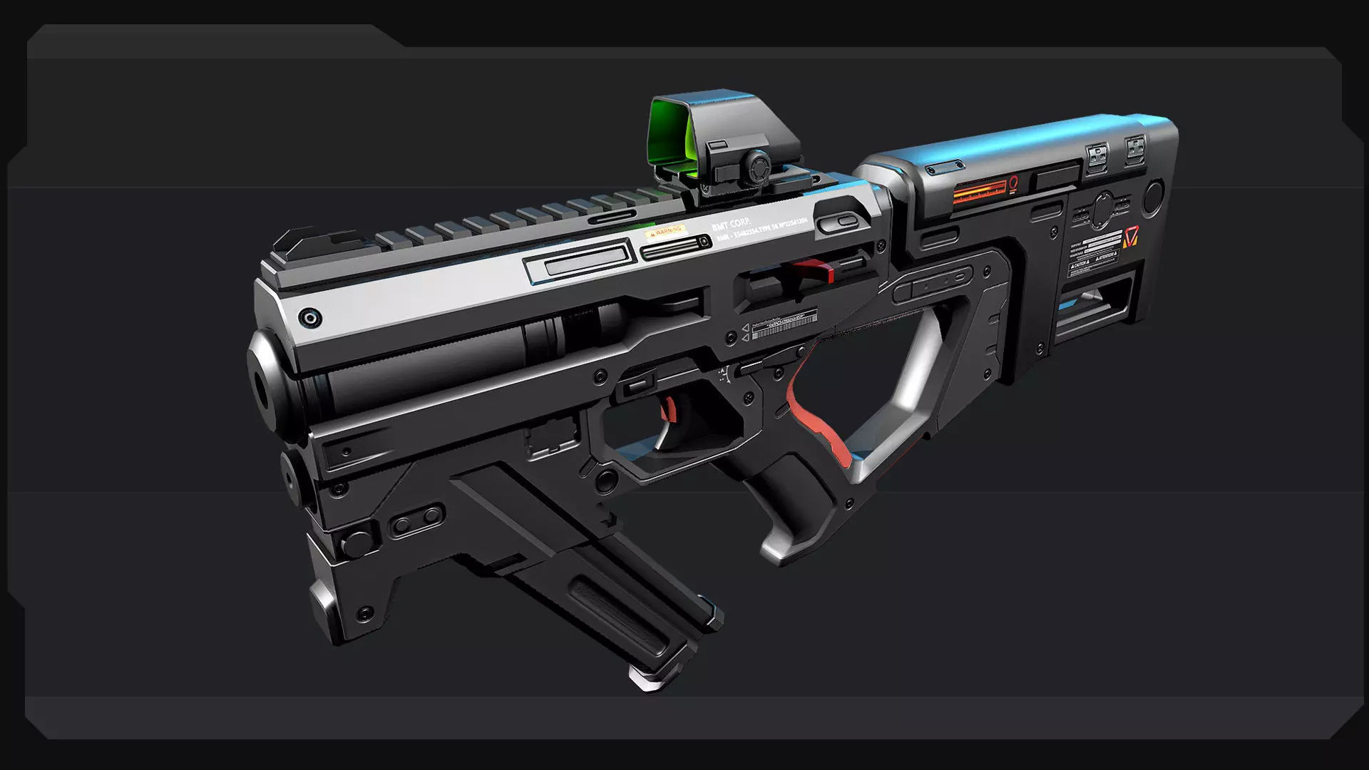 PACK - 6 SCIFI Weapons Low-poly 3D model_7