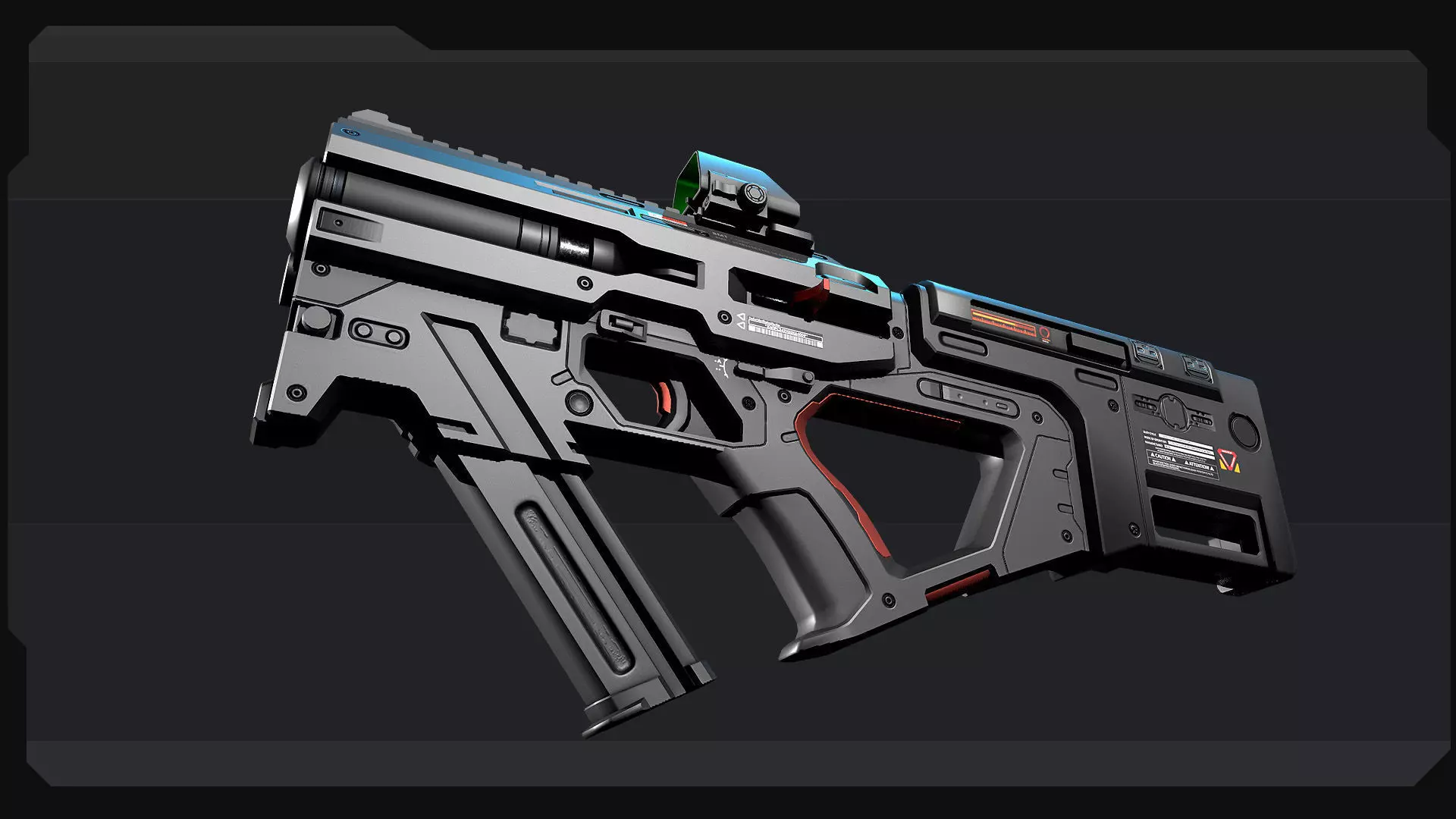 PACK - 6 SCIFI Weapons Low-poly 3D model_9