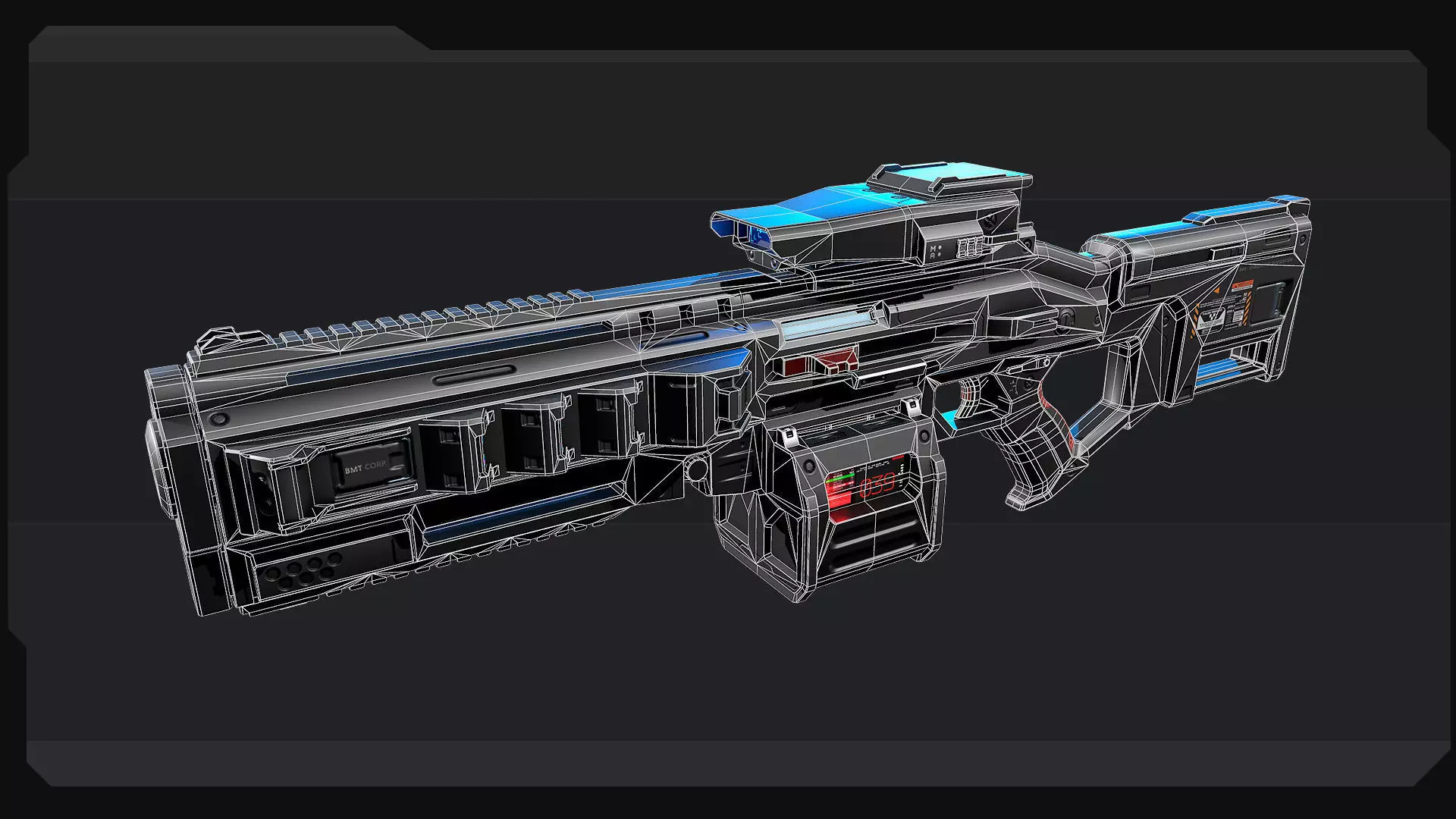 PACK - 6 SCIFI Weapons Low-poly 3D model_24