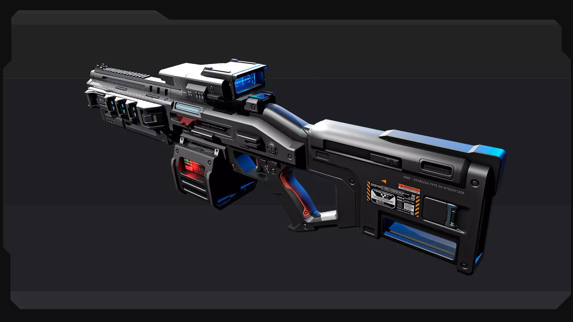 PACK - 6 SCIFI Weapons Low-poly 3D model_22