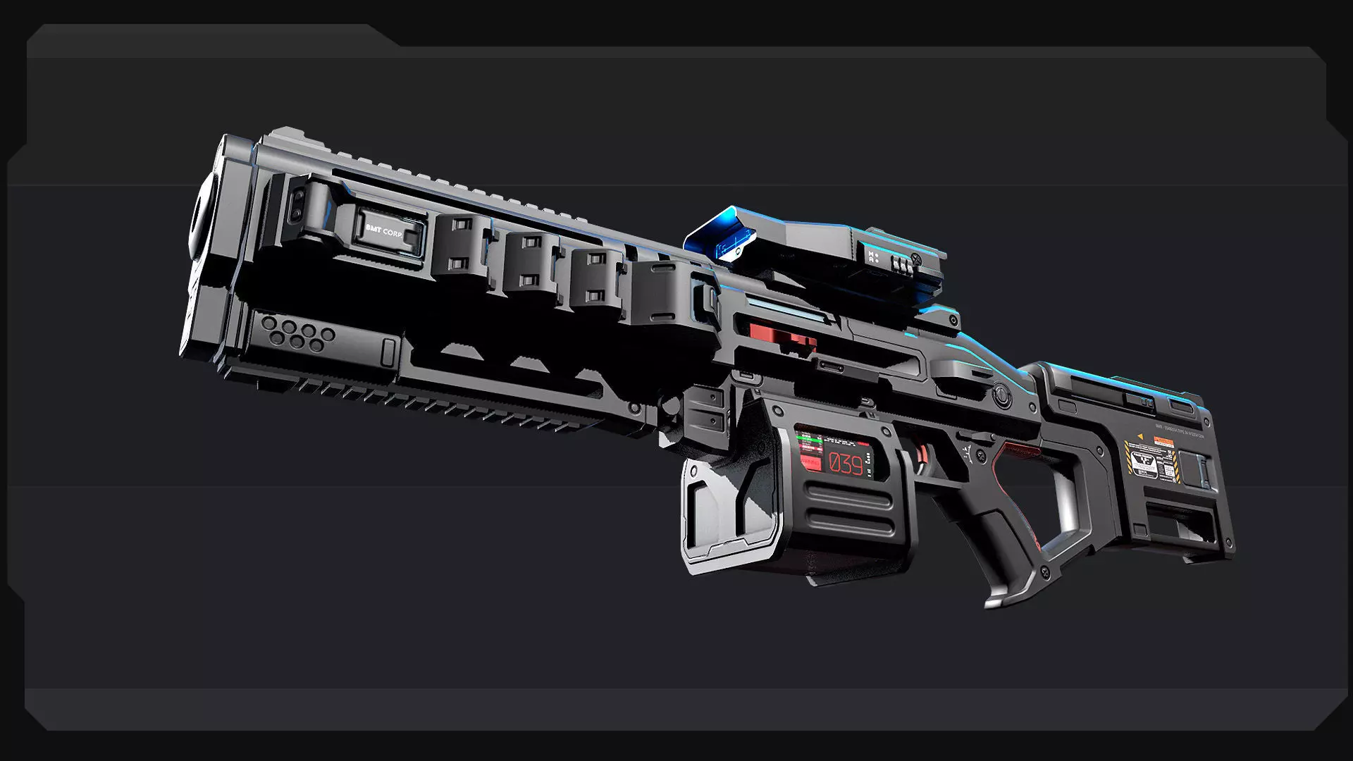 PACK - 6 SCIFI Weapons Low-poly 3D model_21