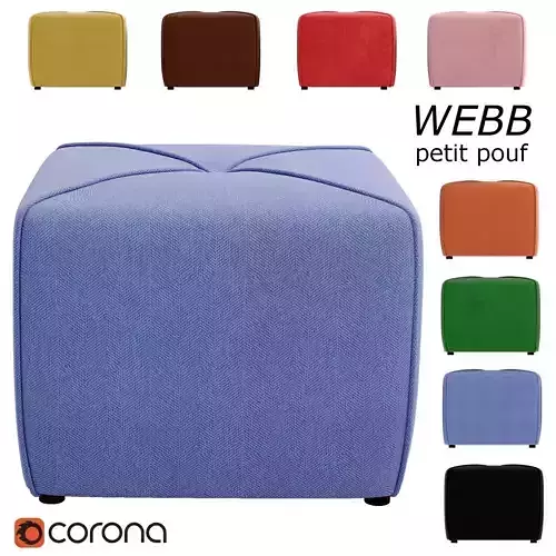 WEBB petit pouf Low-poly 3D model