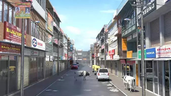 Indian Old Delhi Street