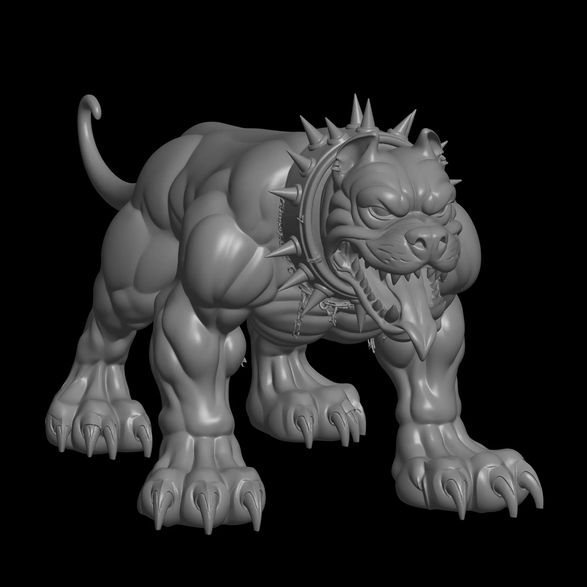3d model pitbull dog 3D print model