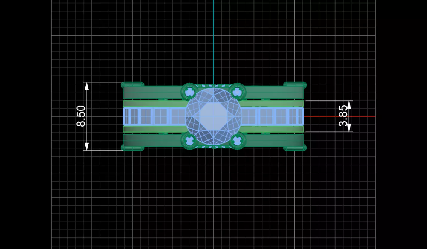 Two-piece ring with a diamond 3D print model_10