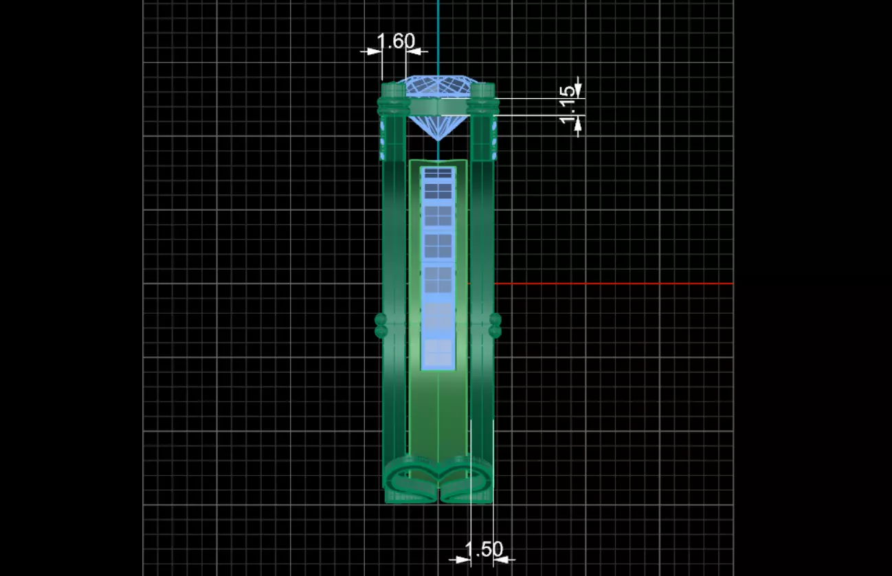 Two-piece ring with a diamond 3D print model_9