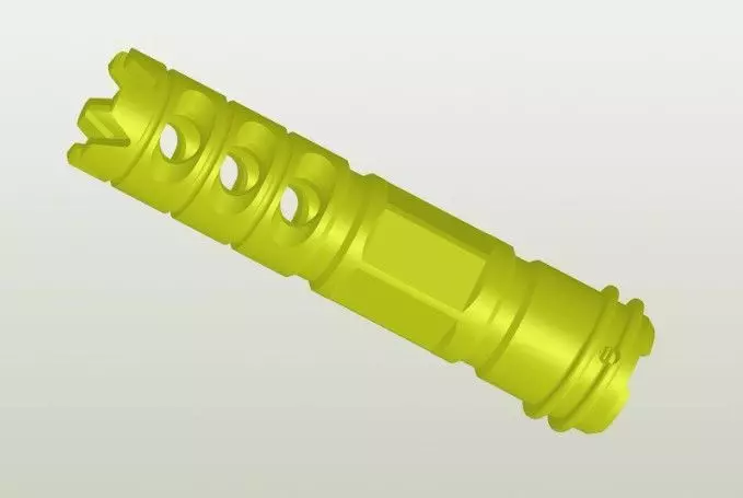 Flash Hider ECHO CCW-TCR10 for Airsoft Replicas 10 cm 3D print model
