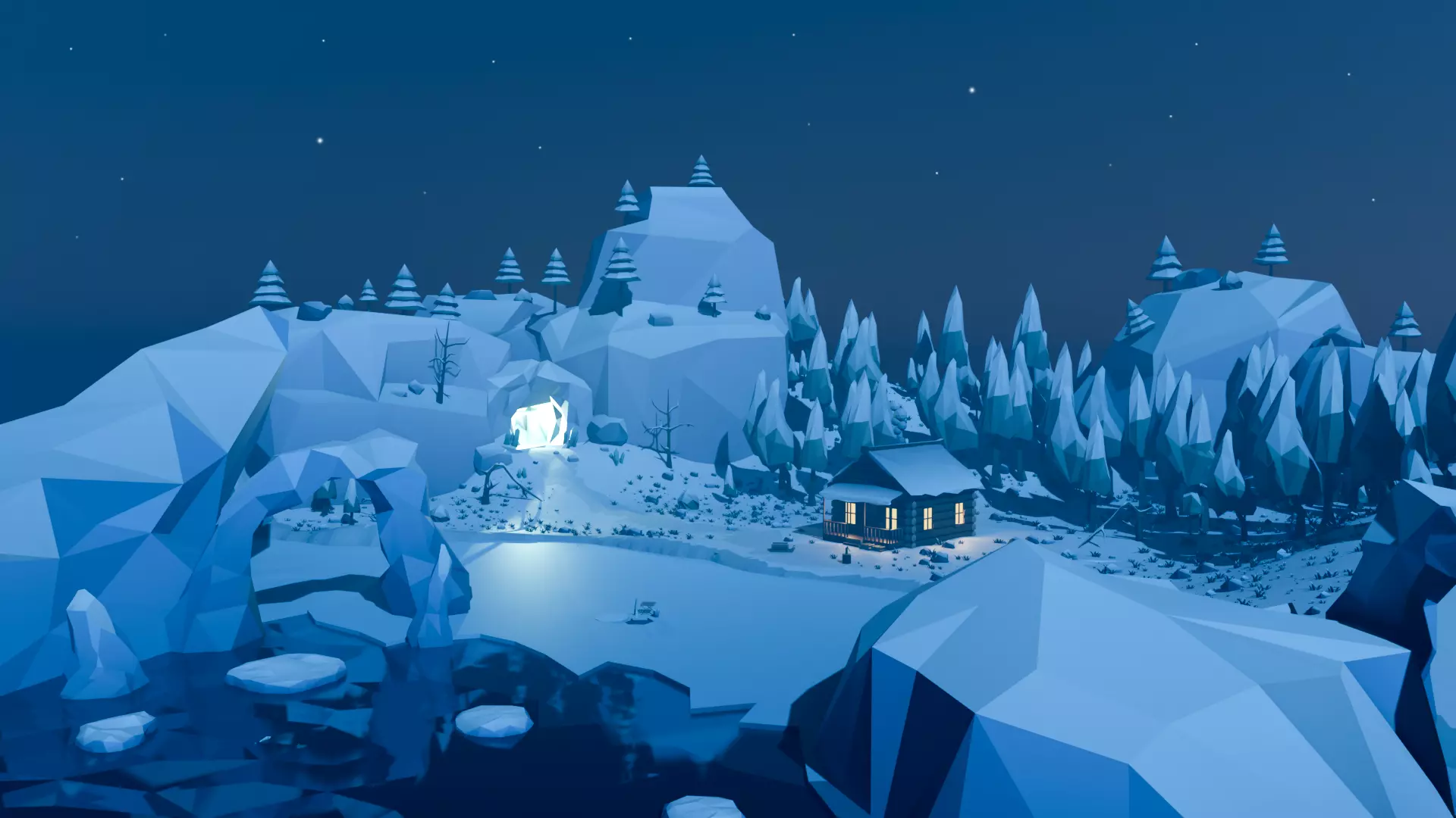 Low Poly Winter Environment Pack Low-poly 3D model_19