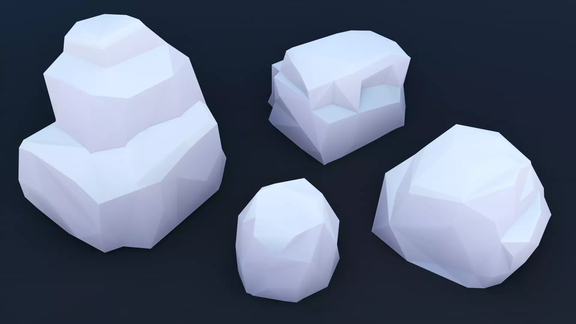 Low Poly Winter Environment Pack Low-poly 3D model_10
