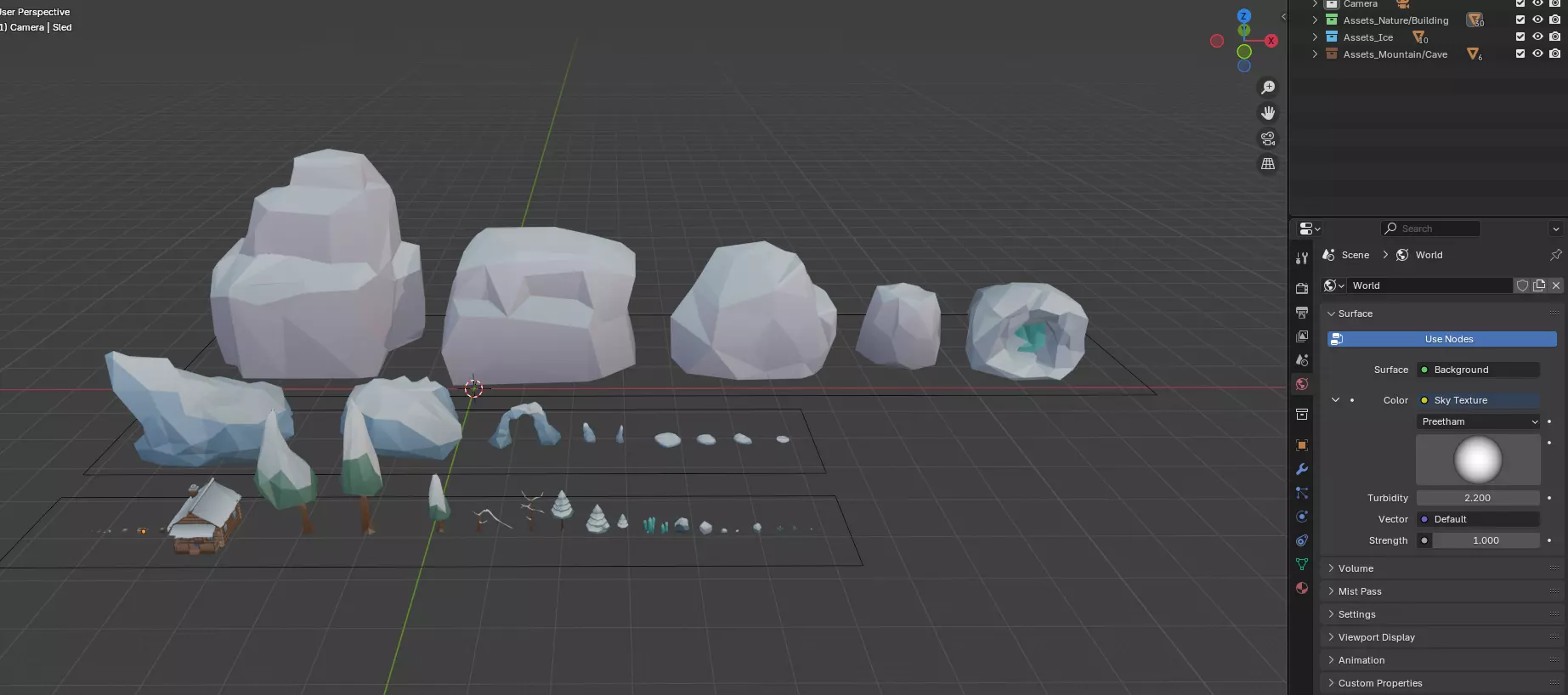 Low Poly Winter Environment Pack Low-poly 3D model_11