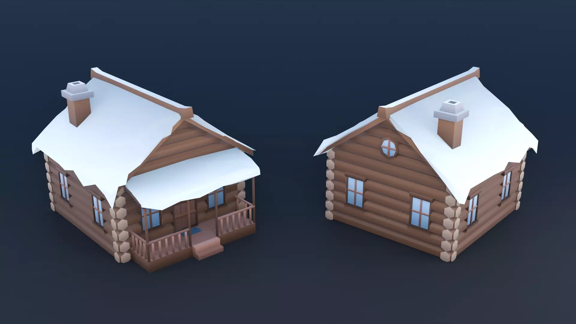 Low Poly Winter Environment Pack Low-poly 3D model_6