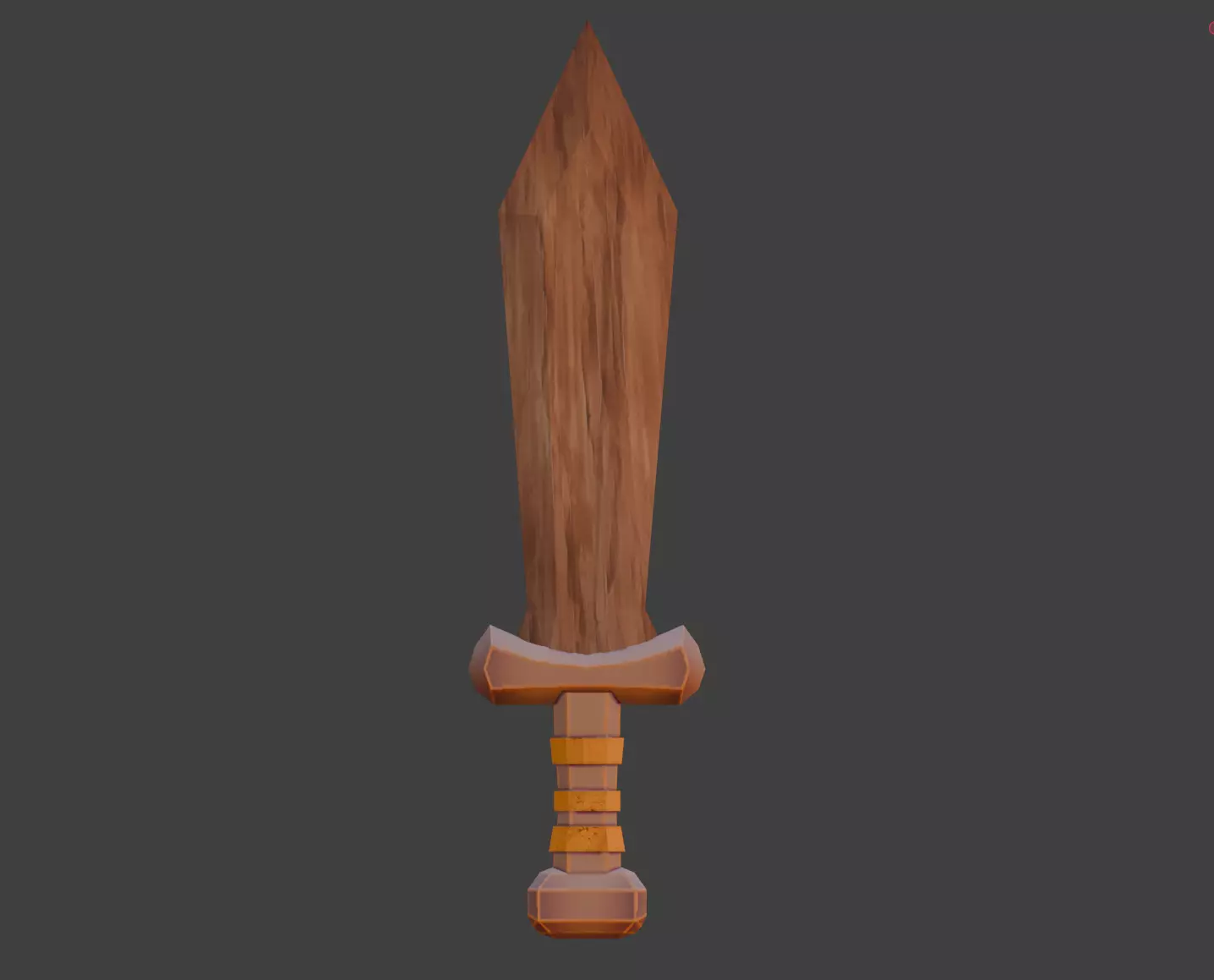 Stylised wood swords low-poly game ready Low-poly 3D model_2