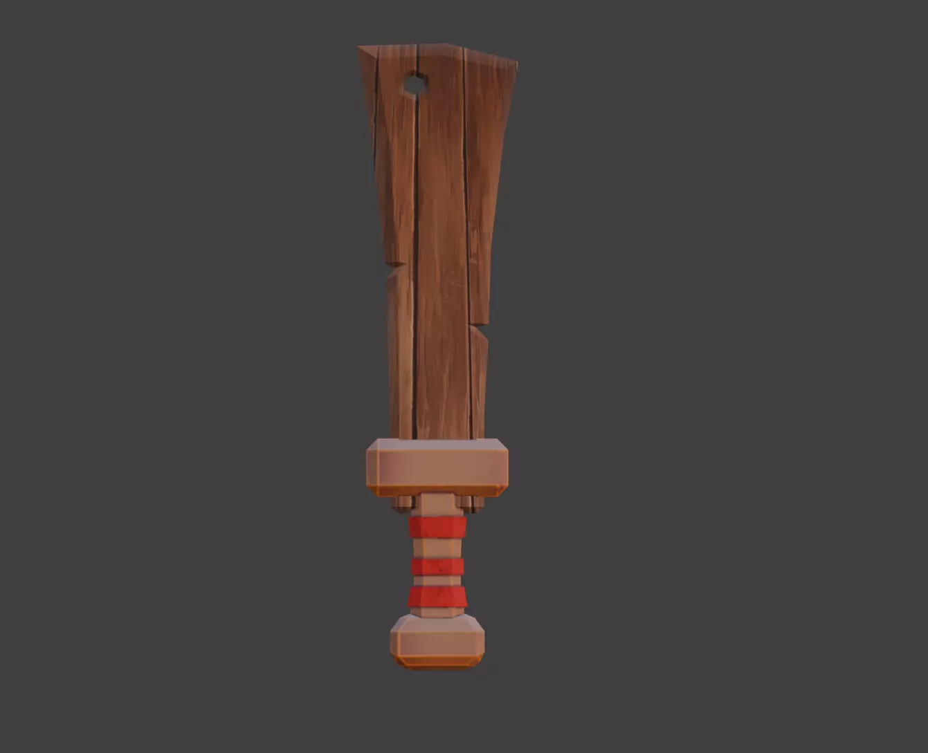 Stylised wood swords low-poly game ready Low-poly 3D model_3