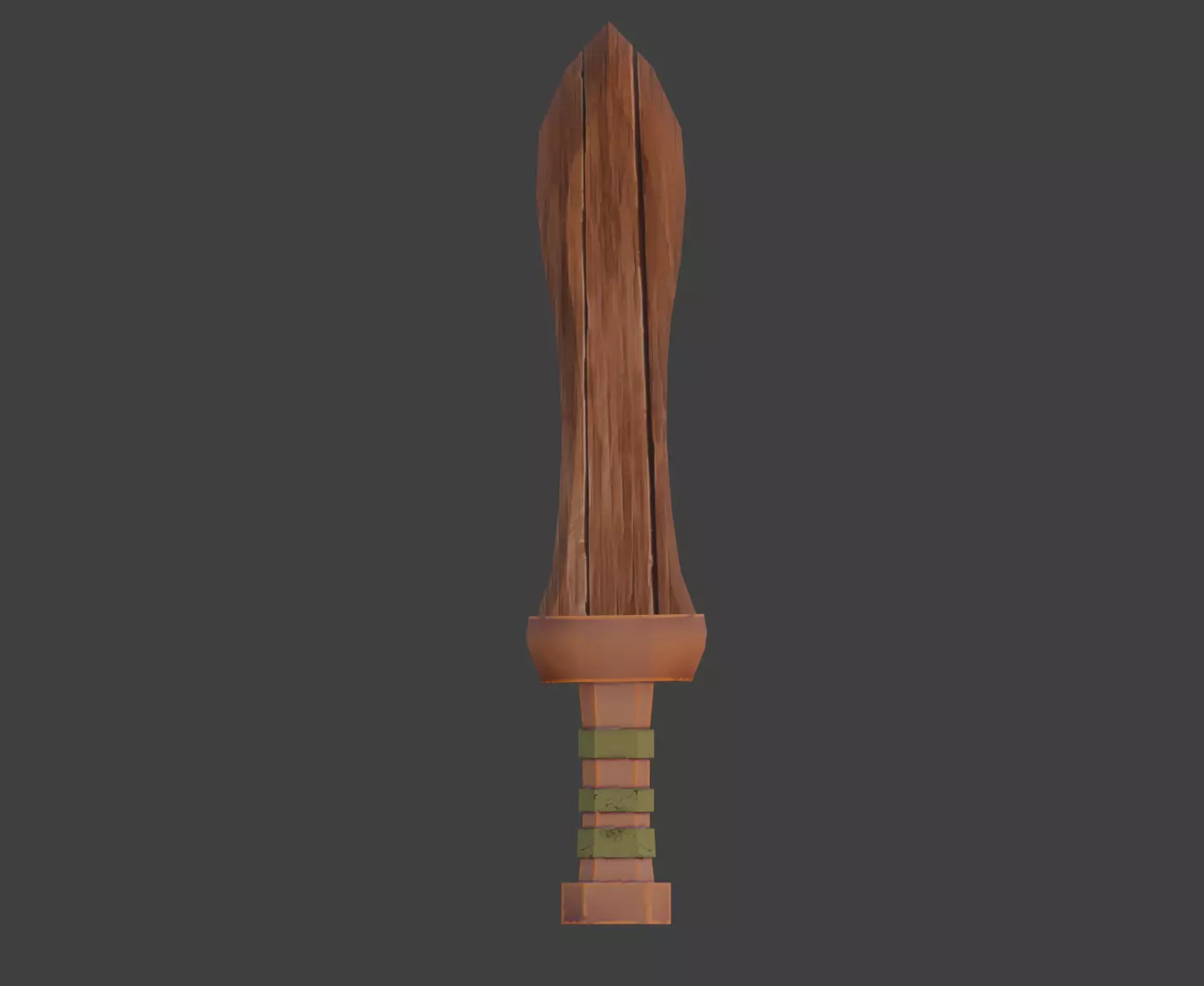 Stylised wood swords low-poly game ready Low-poly 3D model_1