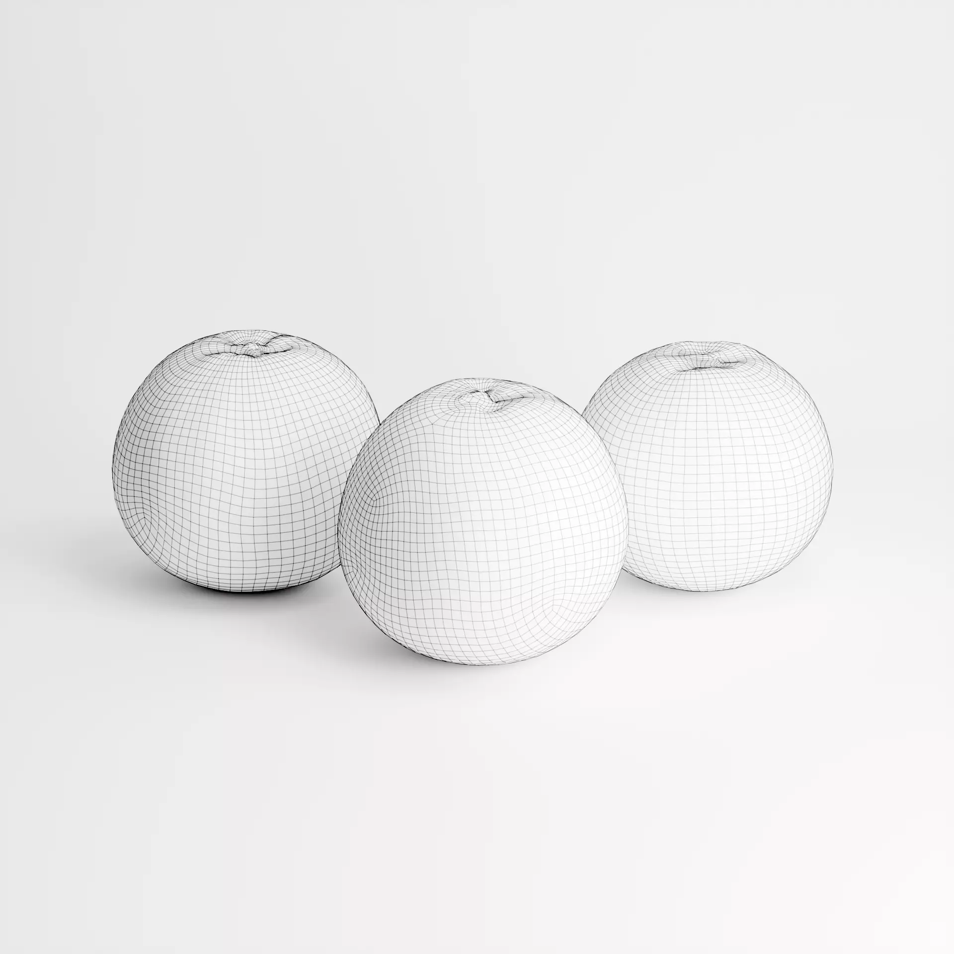 Blood Oranges Set 01 Low-poly 3D model_7